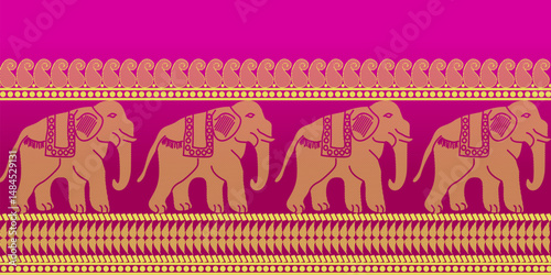beautiful graphic saree design and this sari design is in Indian style which is for textile fashion industry and it can be used as wallpaper backdrop and website bg this style is originated in india 