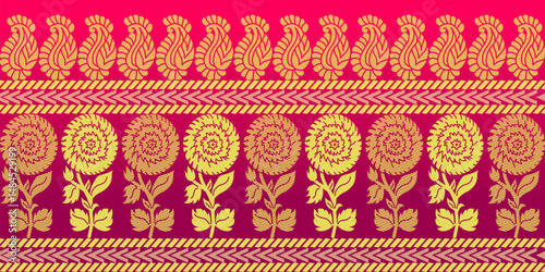 beautiful graphic saree design and this sari design is in Indian style which is for textile fashion industry and it can be used as wallpaper backdrop and website bg this style is originated in india 