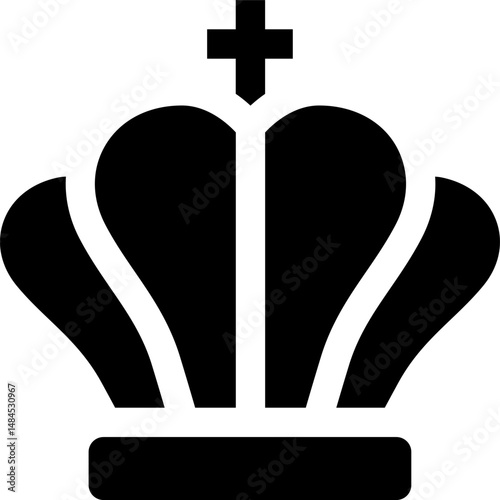 Rounded Filled Crown Icon