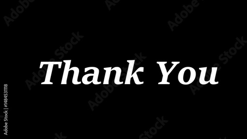 Thank You Animated 4k Video on Black Background