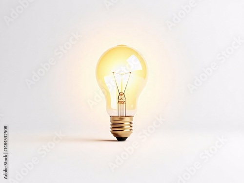 light bulb on white background