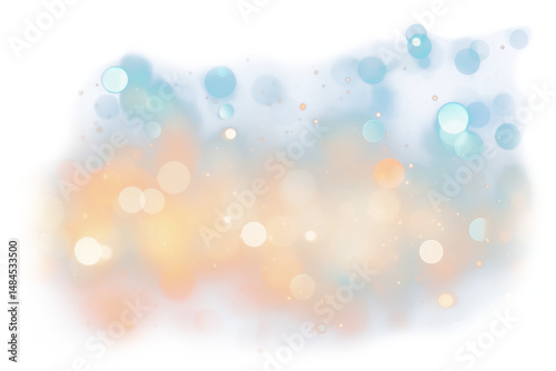 Cold night bokeh light watercolor  outdoors