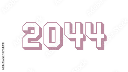 2044 Year Digital Number Design