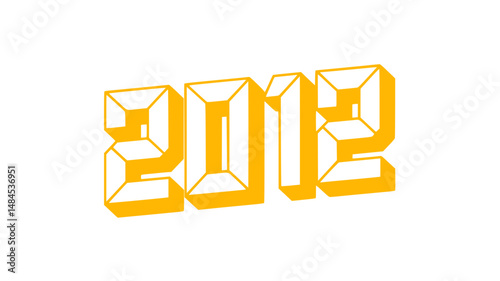 2012 Golden 3D Year Design