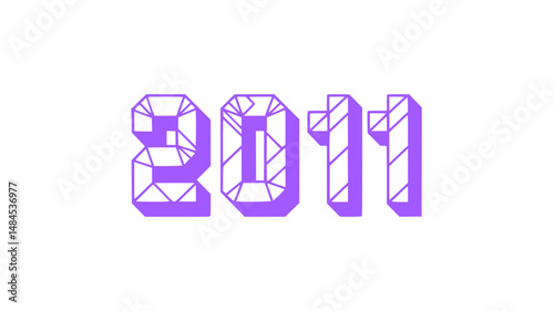 2011 Geometric Year Design Purple