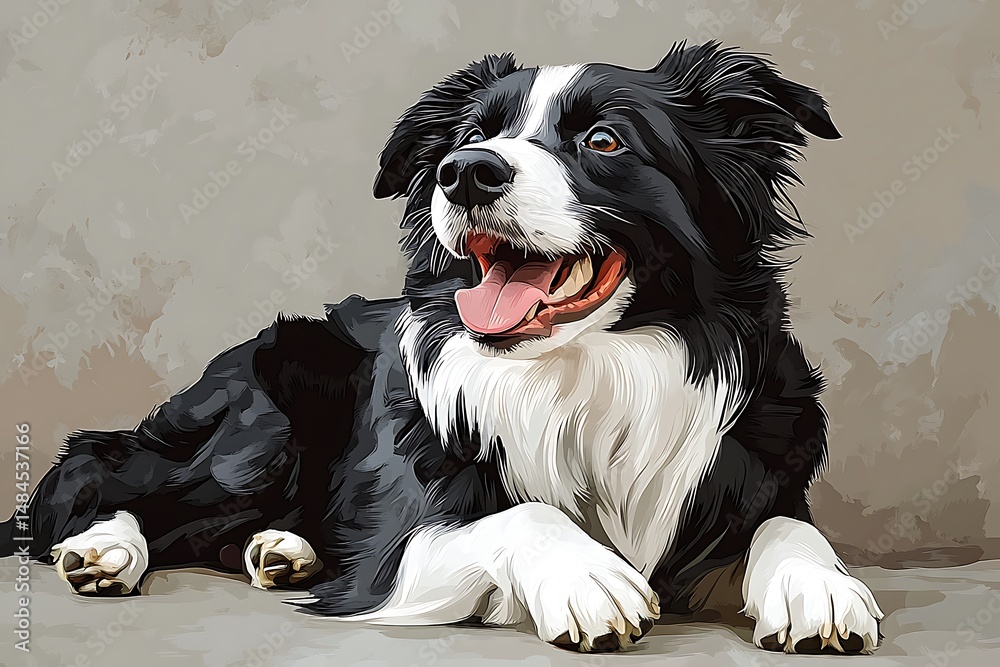 Fototapeta premium Happy Border Collie Portrait.