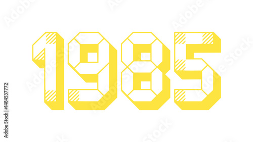 1985 Retro Digital Year Design