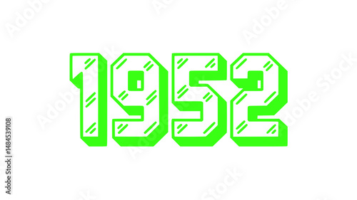 Neon Green 1952 Retro Design