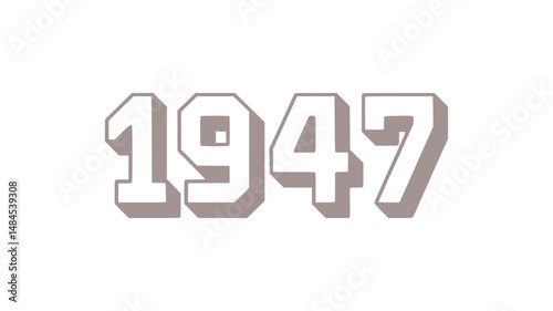 1947 Vintage Year Number Design