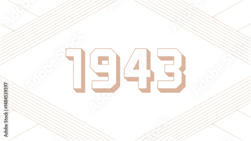 1943 Vintage Retro Art Deco Design