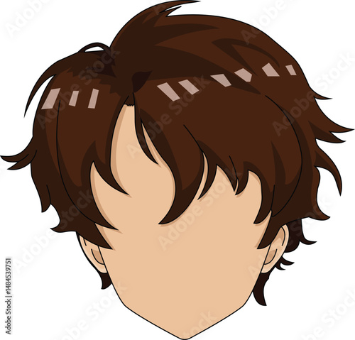 Men Hairstyle Male Hair Vector Art Icon Graphics