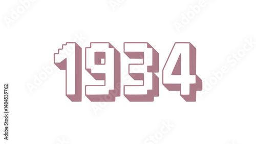 1934 Retro Year Number Design