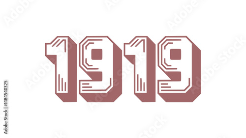 1919 Year Vintage Retro Design