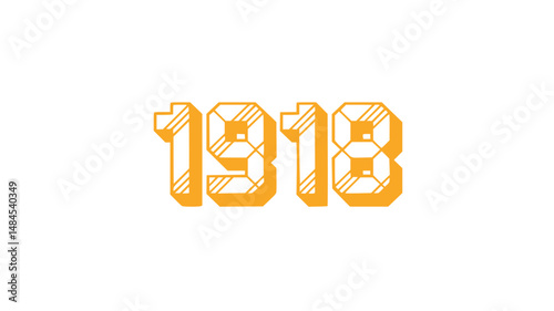 1918 Year Design Graphic Art