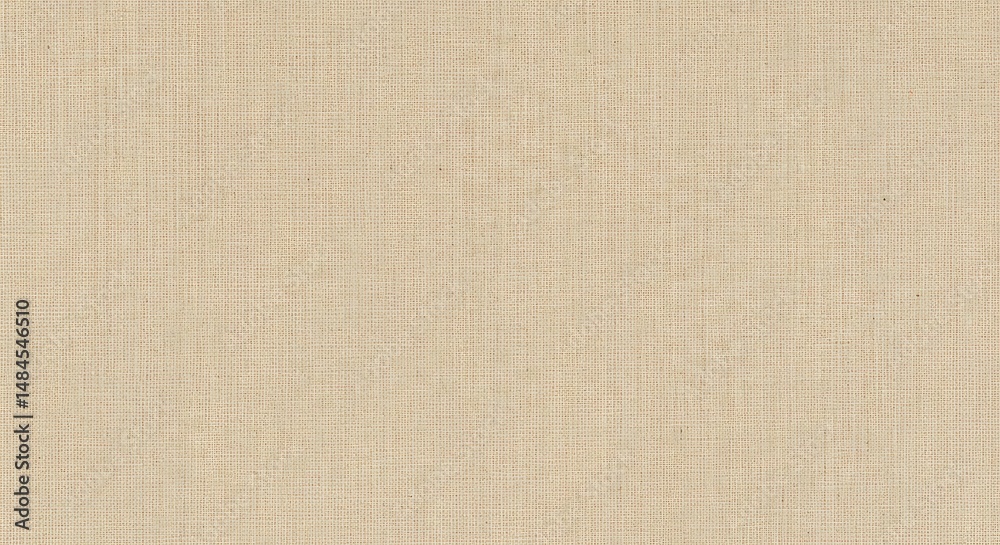 Fototapeta premium Neutral Beige Woven Fabric Texture Soft Linen Surface with Natural Fibers