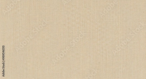 Neutral Beige Woven Fabric Texture Soft Linen Surface with Natural Fibers