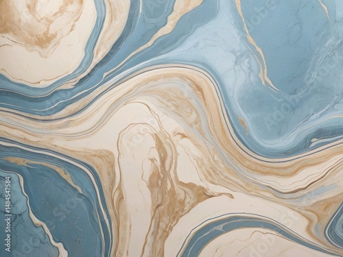 Blue and Beige Marble Pattern