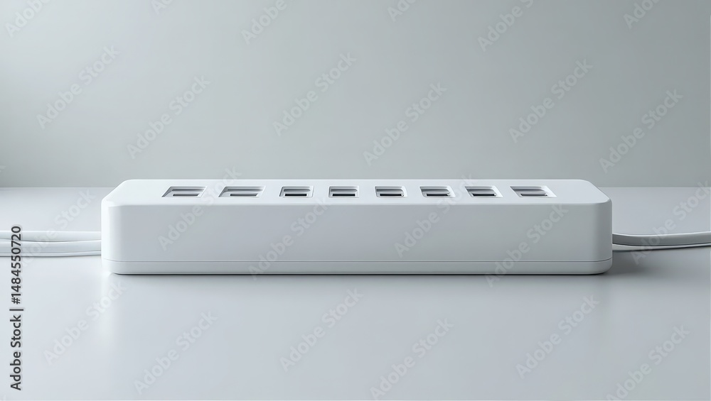 White Usb Hub with Seven Ports White Usb Hub with Seven Ports