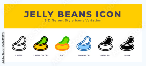 Jelly beans set of simple icons great for web. app. presentation and more.