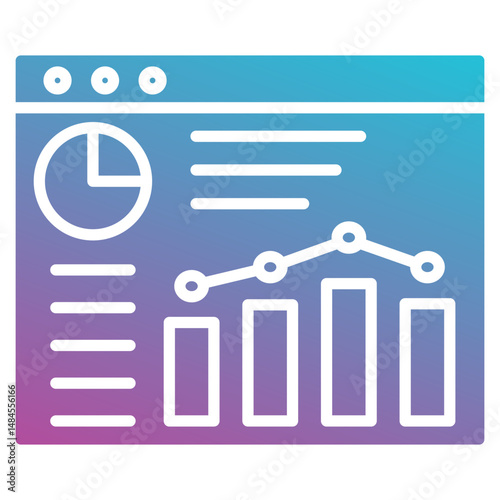 analytics icon element for design