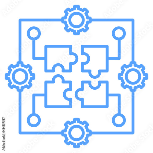 Strategic management icon element for design