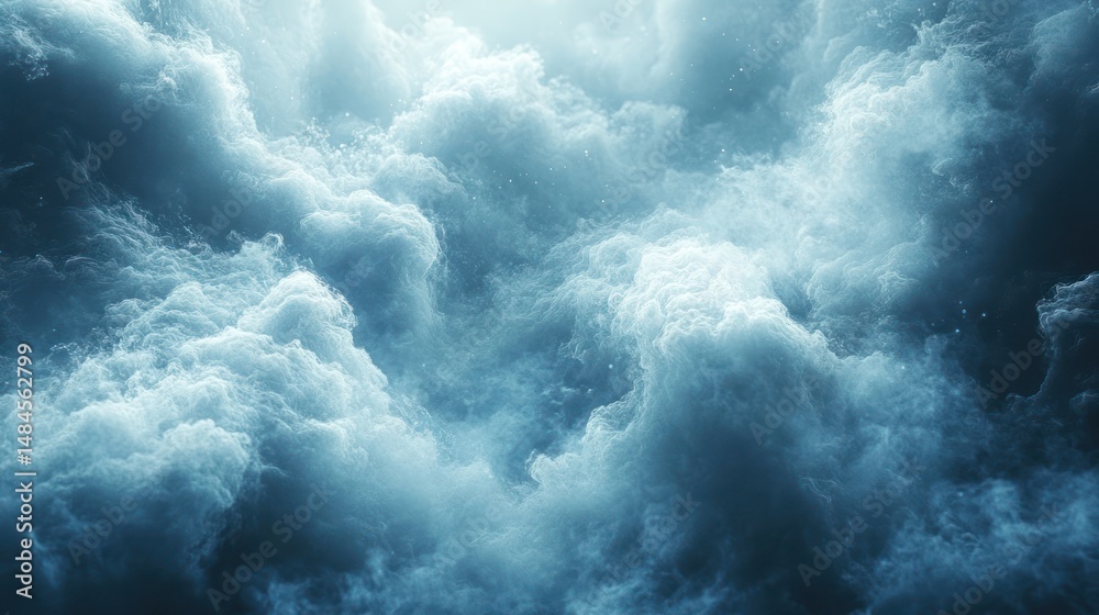 Obraz premium Dramatic cloudscape blue gray sky texture