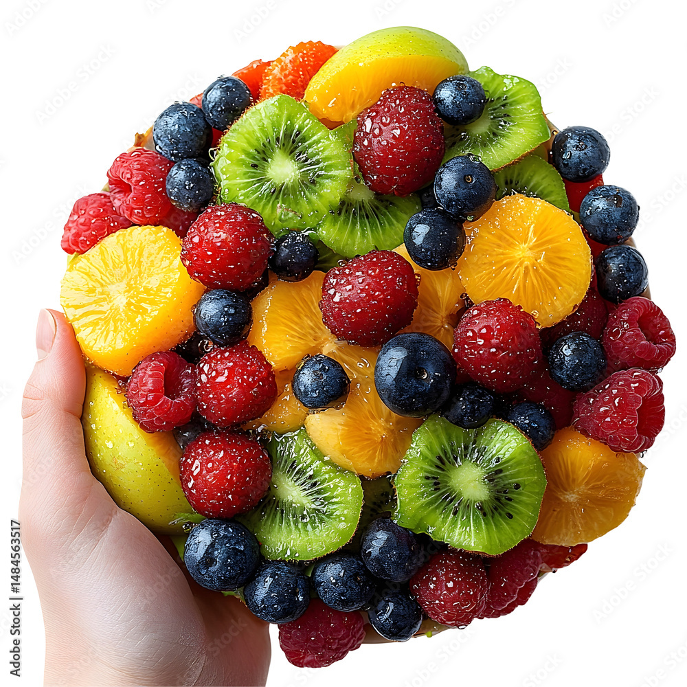 Obraz premium Colorful fruit dessert display