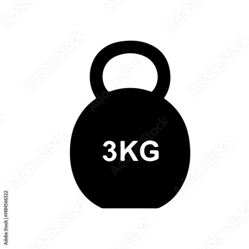 Weight Icon silhouette vector flat illustration design.