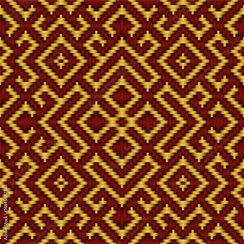abstract geometric woven texture seamless pattern 