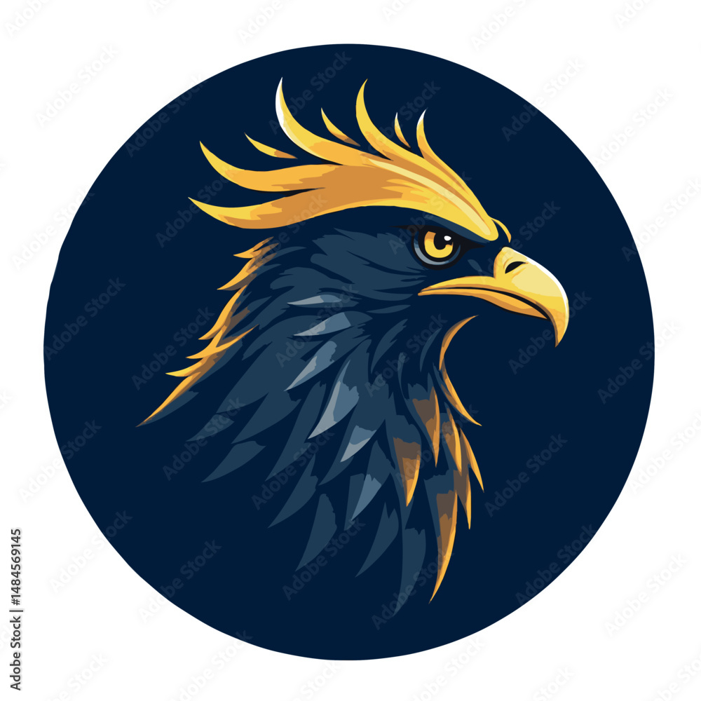 Obraz premium eagle head vector illustration