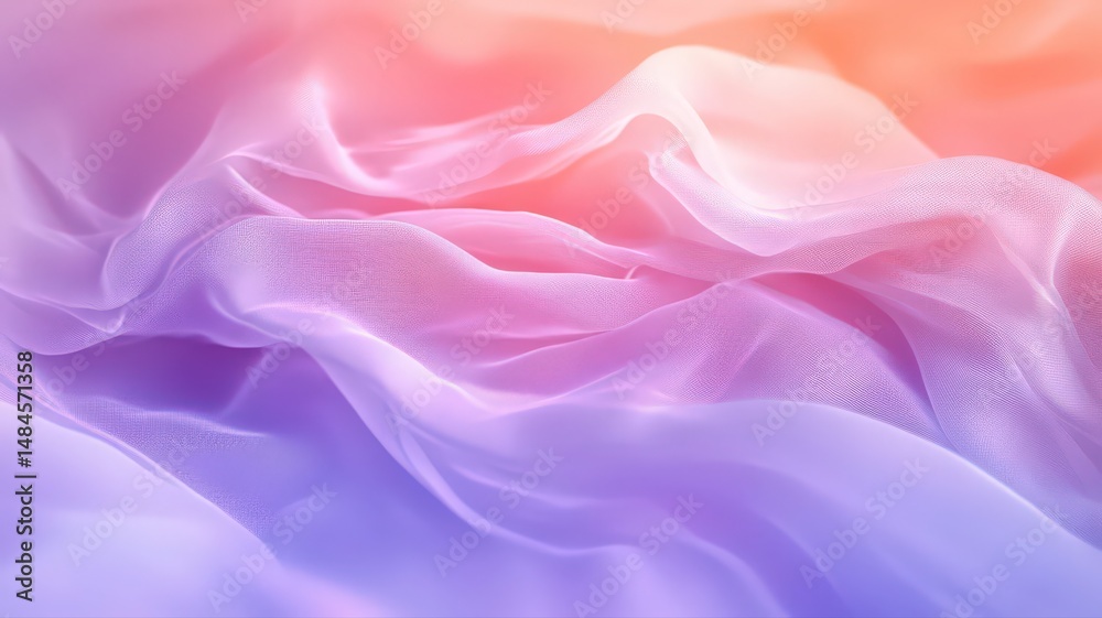 Obraz premium Ethereal Abstract Background with Translucent Layers of Soft Colors and Smooth Flowing Fabric