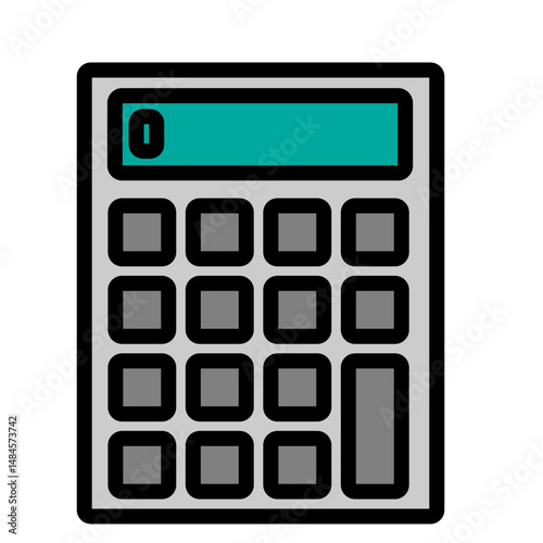 Calculator Vector Filled Icon Design