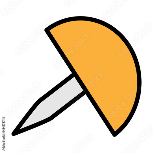 Thumb Pin Vector Filled Icon Design