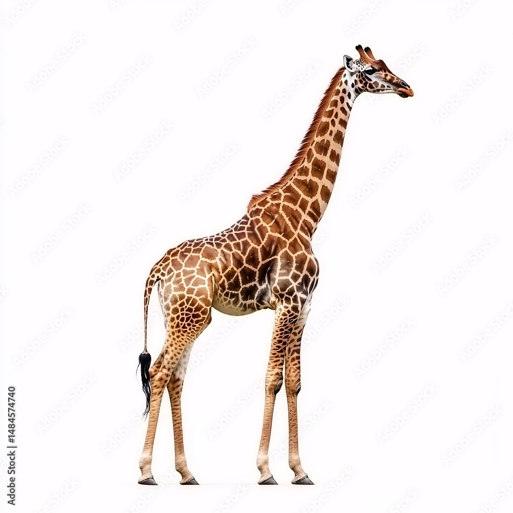 Fototapeta premium giraffe on white background