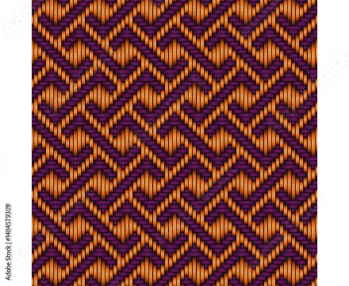 abstract geometric woven texture seamless pattern 