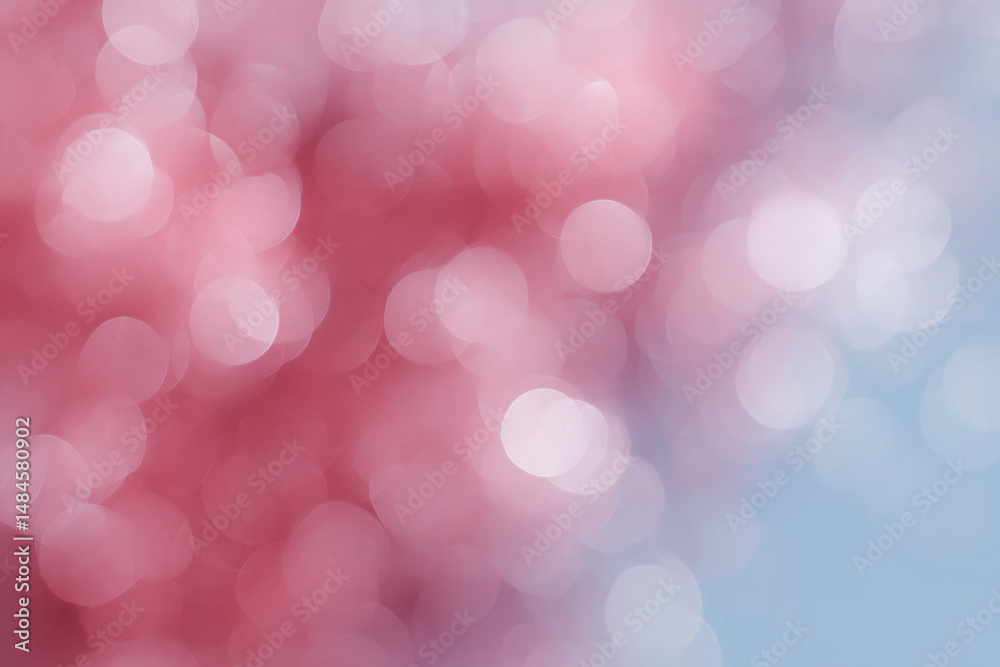Obraz premium Soft pink and blue bokeh background with dreamy feel