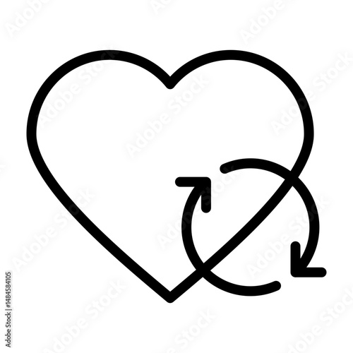 Health Recovery Vector Line Icon Design
