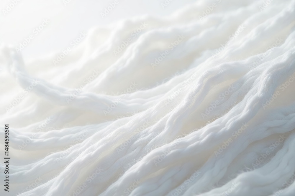 custom made wallpaper toronto digitalClose-up shot of white fiber strands against pure white backdrop, yarn, strand, acetate