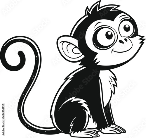 nine monkey and the cute smile