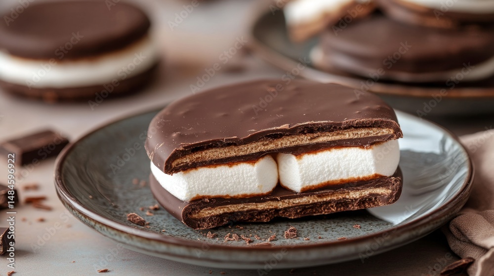 Chocolate Covered Pie Filled with Marshmallow Delight Chocolate Covered Pie Filled with Marshmallow Delight