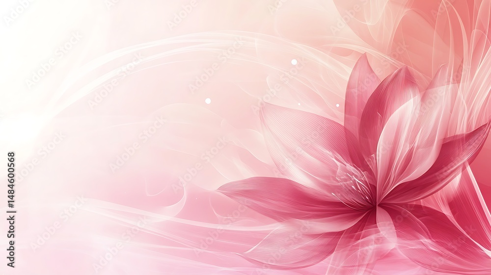 Obraz premium Soft pink floral abstract art (1)