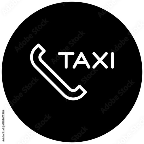 Call Taxi Vector Icon