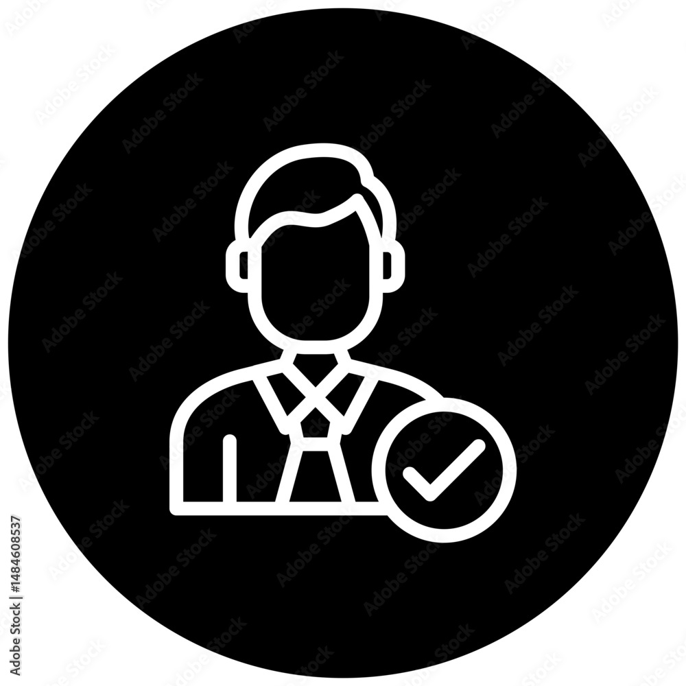 Valid User Profile Vector Icon Valid User Profile Vector Icon