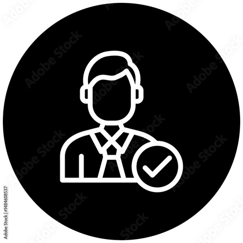 Valid User Profile Vector Icon