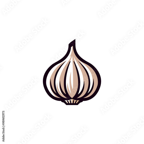 Food garlic icon.