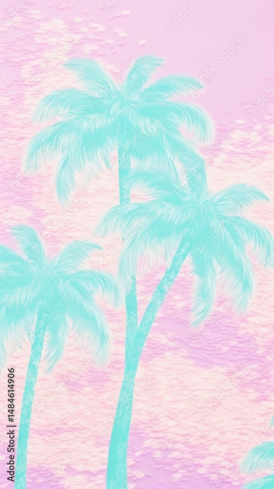 Naklejka premium Palm tree backgrounds outdoors painting.