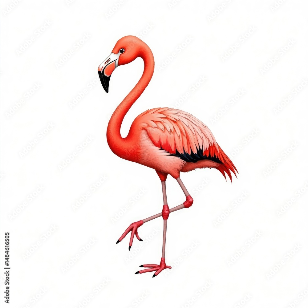 Fototapeta premium flamingo on a black background