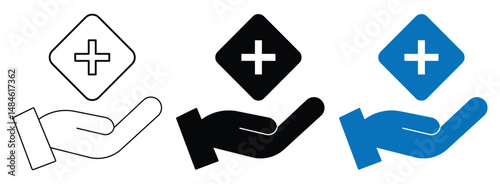 Hospital Aid Care Icon – Vector Healthcare Symbol