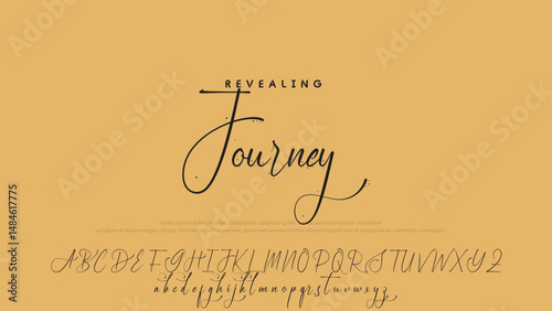 Signature script lettering font.