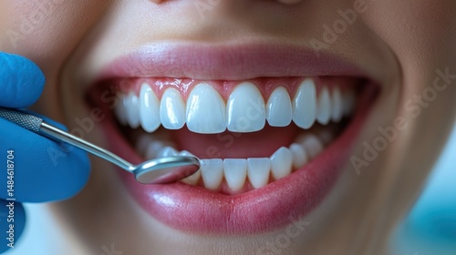 Healthy teeth, open mouth, dental checkup